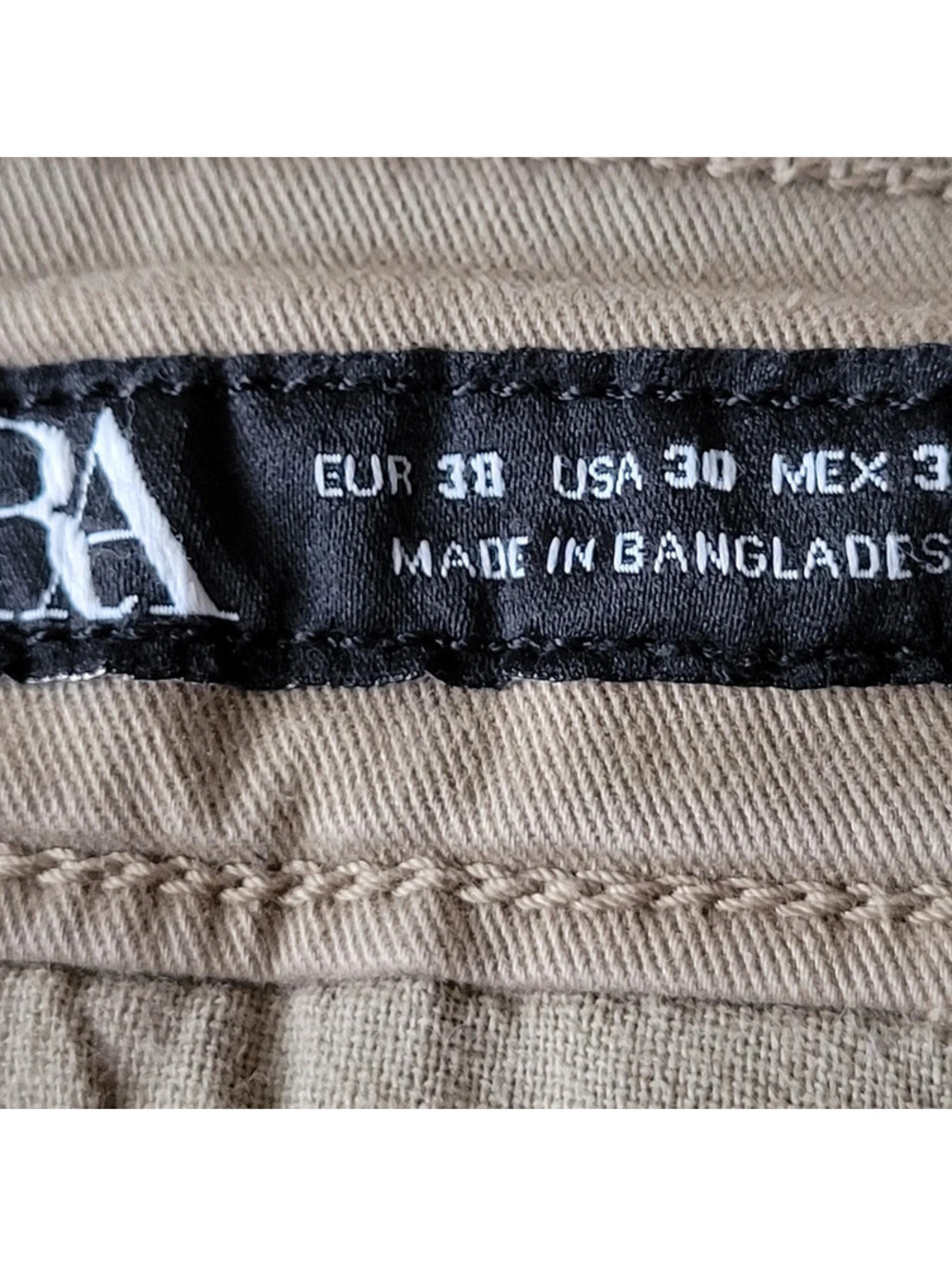 Zara Premium Pleated Chinos Pants Sz 30 Womens Khaki Classic Cut Mid Rise - Picture 15 of 16